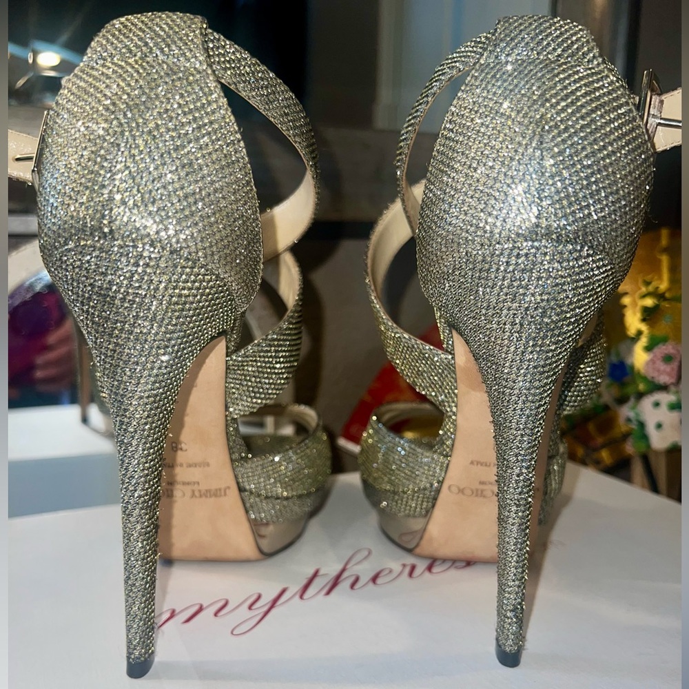 Jimmy Choo GOLD heels 38 - Picture 4 of 6